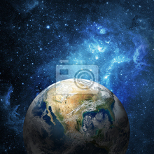 Фотообои - Планета Земля и галактика
