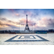 Фотообои - Площадь с Эйфелевой башней