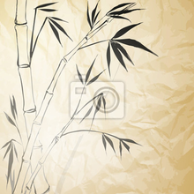 Фотообои - Винтажный лист бумаги с бамбуком