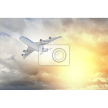 Фотообои с самолетом в облаках