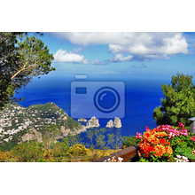 Фотообои с морским пейзажем на острове Капри