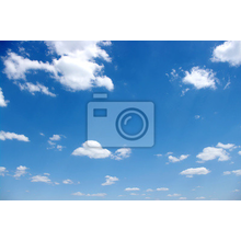 Фотообои с белыми облаками в синем небе