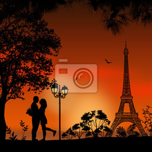 Фотообои - Влюбленные в Париже