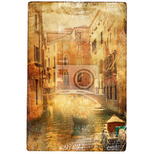 Фотообои с винтажной венецианской открыткой