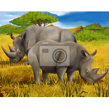 Фотообои с носорогами