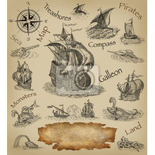 Фотообои - Пиратская карта