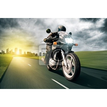 Фотообои - Мотоцикл на трассе