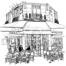 Арт-обои - Старое кафе в Париже