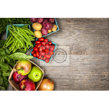 Фотообои - Свежие фрукты и овощи
