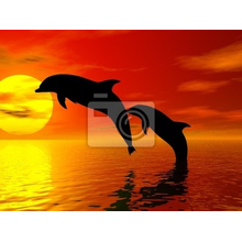 Фотообои - Прыгающие дельфины
