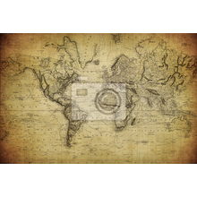 Фотообои - Винтажная карта мира - 1814 г.