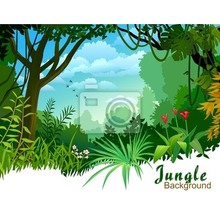 Арт-обои с джунглями
