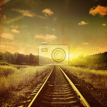Фотообои в стиле ретро - Железная дорога