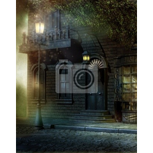 Фотообои - Викторианский дом ночью
