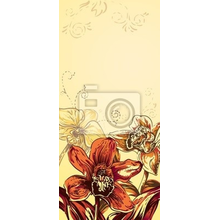Фотообои - Красно-коричневые орхидеи
