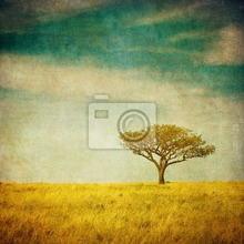Фотообои в стиле гранж с деревом