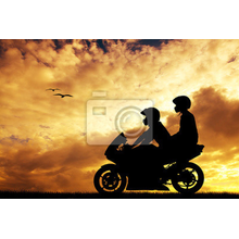 Фотообои - Люди на мотоцикле