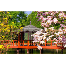 Фотообои - Пагода в цветах