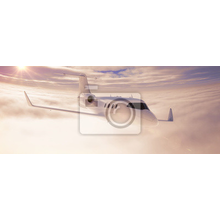 Фотообои на стену - Панорама с самолетом