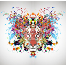 Креативные арт обои с тигром