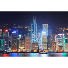 Фотообои с видом на ночной Гонконг