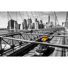 Фотообои — Такси на бруклинском мосту