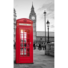 Фотообои с красной телефонной будкой в Лондоне