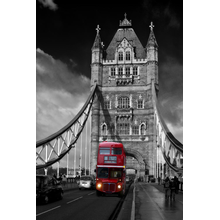 Тауэрский мост с красным лондонским автобусом