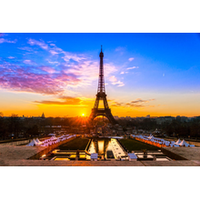 Фотообои "Вид на Эйфелеву башню на рассвете"