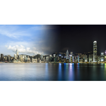 Фотообои с ночным городом "Гонконг"