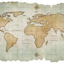 Фотообои - Карта мира с рваными краями