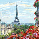 Арт обои — Балкон в Париже