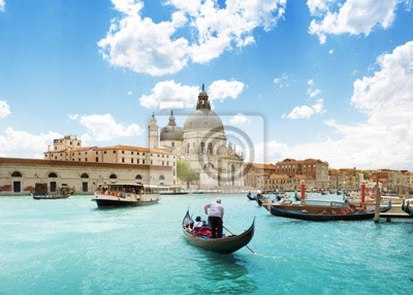 Фотообои - Гранд-канал и Базилика Санта-Мария-делла-Салюте в Венеции
