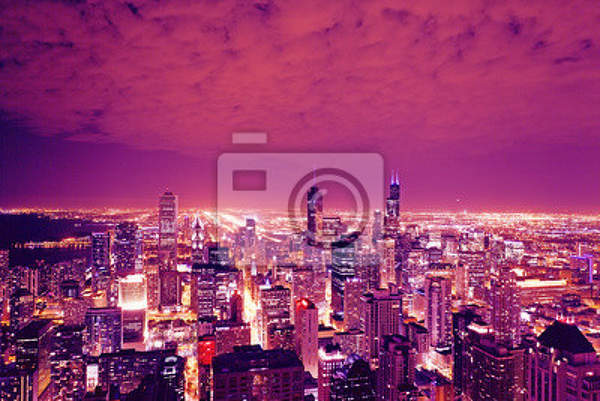 Фотообои на стену - "Вид с высоты на Чикаго"