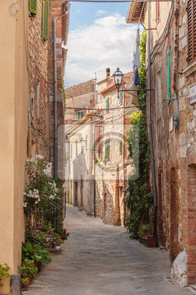 Фотообои - Средневековая улица Тосканы
