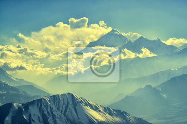Фотообои - Облака в горах