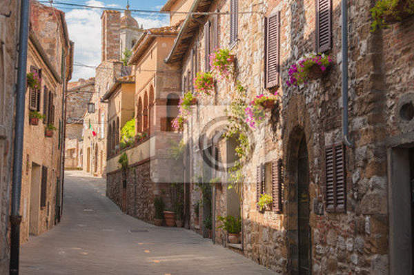 Фотообои со старой улицей Тосканы