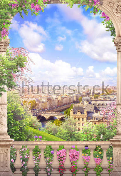 Вид из старой арки в Париже