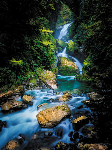 Фотообои - Водопад в Новой Зеландии