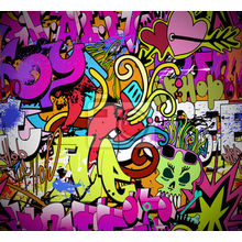 Фотообои - Стена граффити в хип-хоп стиле