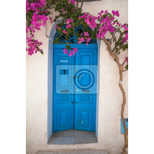 Фотообои с синей дверью