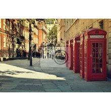 Фотообои с красными телефонными будками в Лондоне