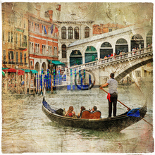 Фотообои с живописной Венецией (винтаж)