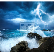Фотообои на стену - Шторм в море (пейзаж)