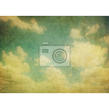 Фотообои в ретро стиле с небом и облаками