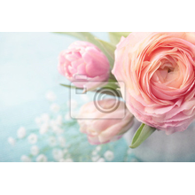 Фотообои с цветами - Розовые цветы (арт)