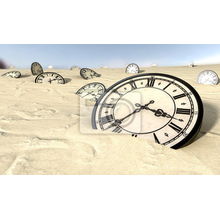 Фотообои: Старинные часы в пустыне