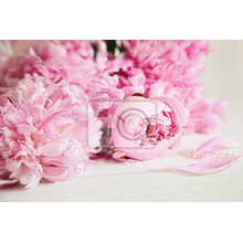 Фотообои с розовыми пионами
