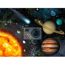 Фотообои на стену с солнечной системой