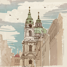 Фотообои "Прага" (рисунок)